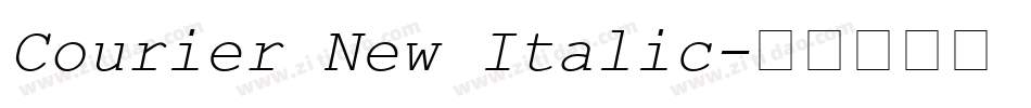 Courier New Italic字体转换